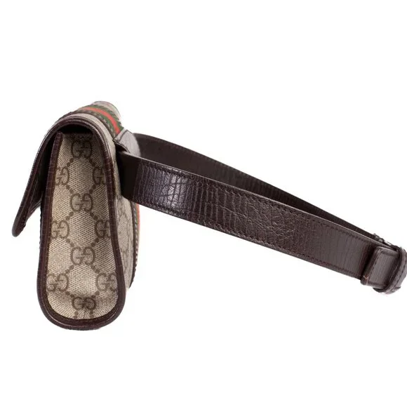 Authentic GUCCI GG Supreme Monogram Web Small Ophidia Belt Bag - Picture 2 of 11